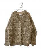 CLANEクラネ）の古着「MIX LOOP MOHAIR KNIT CARDIGAN 15106-2182 カーディガン」｜ベージュ