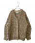 CLANE（クラネ）の古着「MIX LOOP MOHAIR KNIT CARDIGAN 15106-2182 カーディガン」｜ベージュ