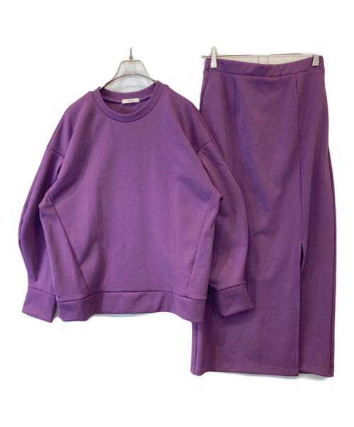 CLANE（クラネ）CLANE (クラネ) COLOR BULKY JERSEY SET UP セットアップ パープル サイズ:Mの古着・服飾アイテム