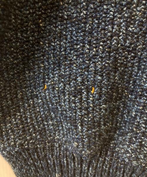 45R（フォーティファイブ・アール）45R (フォーティファイブ・アール) モカシンニットのパフセーター 71280114 インディゴ サイズ:03の古着・服飾アイテム