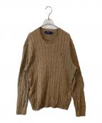 POLO RALPH LAURENポロ・ラルフローレン）の古着「ケーブルニット」｜ブラウン