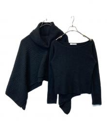 ETRE TOKYO（エトレトウキョウ）の古着「ケープレイヤードニット」｜ブラック