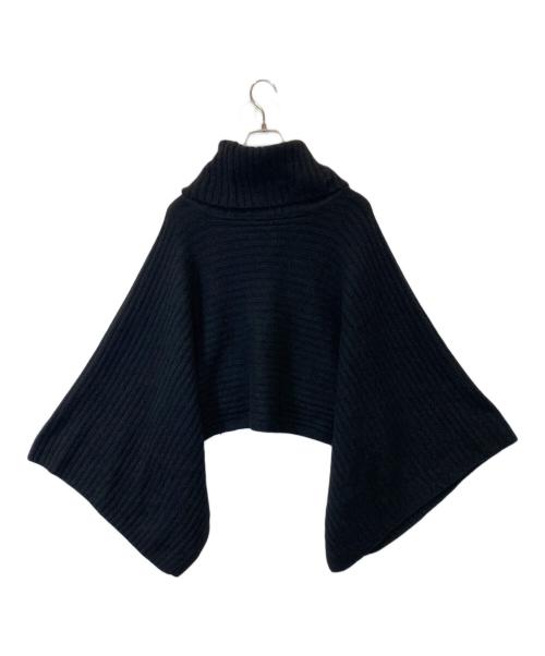 ETRE TOKYO（エトレトウキョウ）ETRE TOKYO (エトレトウキョウ) ケープレイヤードニット ブラック サイズ:サイズ表記薄れの為不明の古着・服飾アイテム