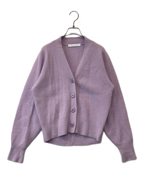 ESTNATION（エストネーション）ESTNATION (エストネーション) ラクーンカシミヤVネックカーディガン 12-109-12-100390 ピンク サイズ:FREEの古着・服飾アイテム