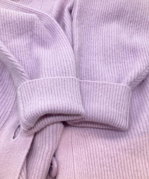 ESTNATION（エストネーション）ESTNATION (エストネーション) ラクーンカシミヤVネックカーディガン 12-109-12-100390 ピンク サイズ:FREEの古着・服飾アイテム