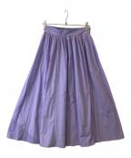 23区ニジュウサンク）の古着「ナイロンタスラン ギャザーマキシ スカート　SKWOIA0201」｜パープル