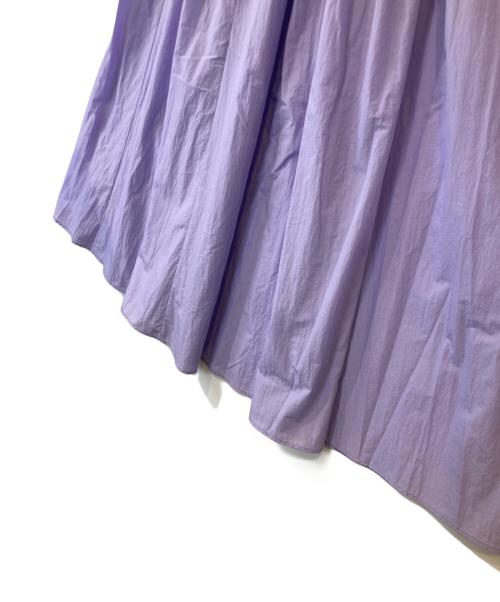 23区（ニジュウサンク）23区　 (ニジュウサンク) ナイロンタスラン ギャザーマキシ スカート　SKWOIA0201 パープル サイズ:38の古着・服飾アイテム