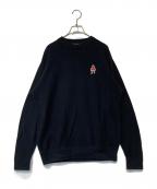 Hysteric Glamourヒステリックグラマー）の古着「VIXEN GIRLワッペン セーター 02233NS05」｜ブラック