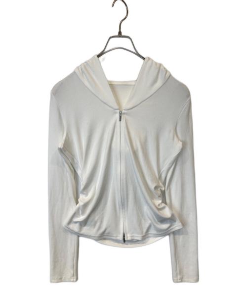 daisy lin for foxey（デイジーリン フォー フォクシー）DAISY LIN for FOXEY (デイジーリン フォー フォクシー) サイドギャザーパーカー ホワイト サイズ:40の古着・服飾アイテム