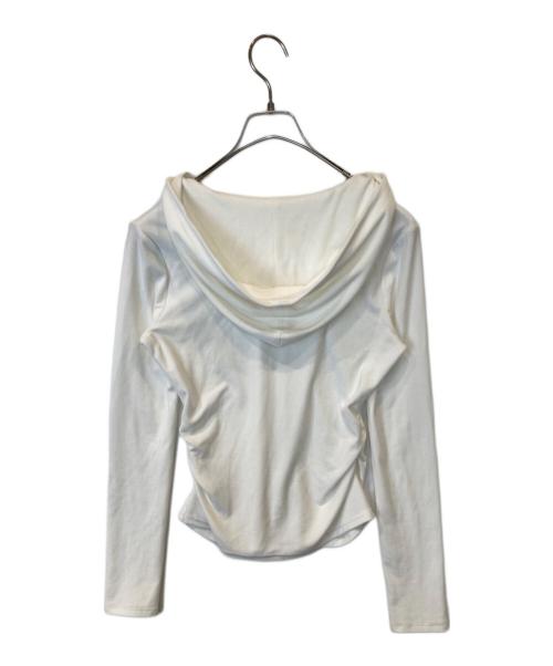 daisy lin for foxey（デイジーリン フォー フォクシー）DAISY LIN for FOXEY (デイジーリン フォー フォクシー) サイドギャザーパーカー ホワイト サイズ:40の古着・服飾アイテム