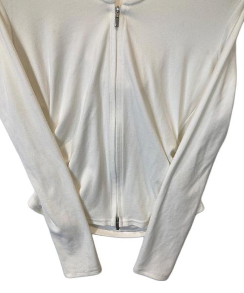 daisy lin for foxey（デイジーリン フォー フォクシー）DAISY LIN for FOXEY (デイジーリン フォー フォクシー) サイドギャザーパーカー ホワイト サイズ:40の古着・服飾アイテム