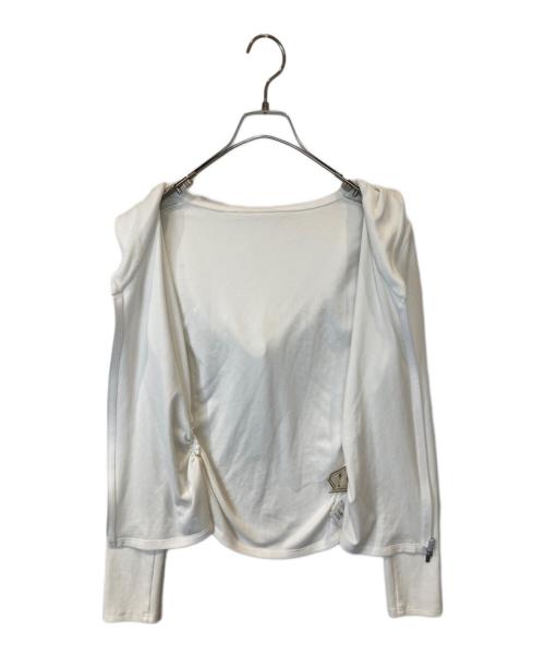 daisy lin for foxey（デイジーリン フォー フォクシー）DAISY LIN for FOXEY (デイジーリン フォー フォクシー) サイドギャザーパーカー ホワイト サイズ:40の古着・服飾アイテム