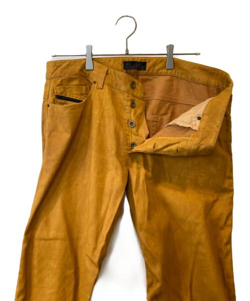 DIESEL Black Gold（ディーゼル ブラック ゴールド）DIESEL BLACK GOLD (ディーゼル ブラック ゴールド) コーティングストレッチデニム イエロー サイズ:81㎝(W32)の古着・服飾アイテム