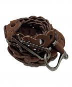 Llifeライフ）の古着「レザーチェーンベルト」｜グリーン