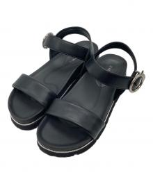 CARA O CRUZ（キャラ オ クルス）の古着「厚底ストラップサンダル 4400318」｜ブラック