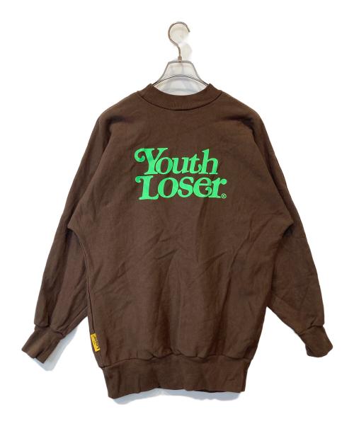 Youth LOSER（ユースルーザー）Youth LOSER (ユースルーザー) Verdy front sweat 1997　スウェット ブラウン サイズ:表記無しの古着・服飾アイテム
