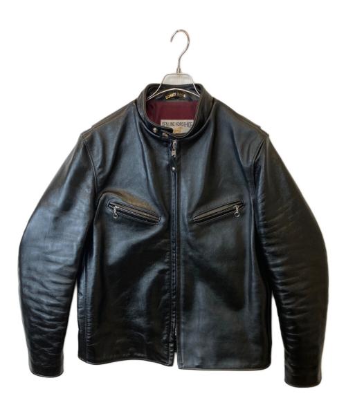 SCHOTT BROS.（ショット）SCHOTT BROS. (ショットブロス) ホースハイド シングルライダースジャケット　7824150002 ブラック サイズ:40の古着・服飾アイテム