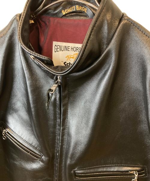 SCHOTT BROS.（ショット）SCHOTT BROS. (ショットブロス) ホースハイド シングルライダースジャケット　7824150002 ブラック サイズ:40の古着・服飾アイテム