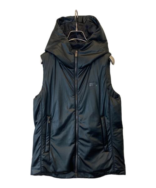 EMPORIO ARMANI（エンポリオアルマーニ）EMPORIO ARMANI (エンポリオアルマーニ) フーデットベスト ブラック サイズ:SIZE Sの古着・服飾アイテム