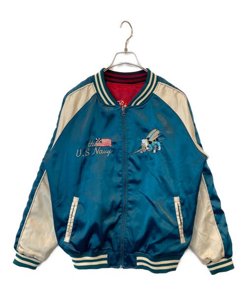 古着（フルギ）古着 (フルギ) スカジャン グリーン サイズ:Lの古着・服飾アイテム