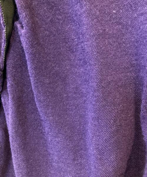 sacai（サカイ）sacai (サカイ) 異素材ドッキングカーディガン 09-01072 パープル サイズ:２の古着・服飾アイテム
