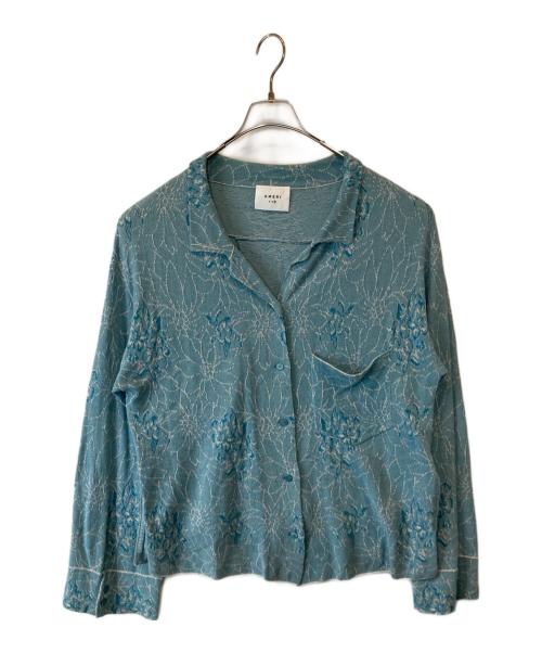 Ameri（アメリ）AMERI (アメリ) ZOE KNIT PAJAMA SHIRT 01010130741 ｼｬﾂ スカイブルー サイズ:FREEの古着・服飾アイテム