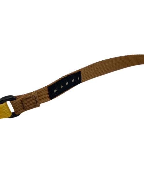 PORTER（ポーター）PORTER (ポーター) MARNI (マルニ) ネックストラップ ブラウン×イエローの古着・服飾アイテム