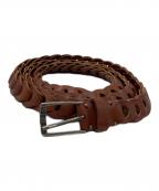 Llifeライフ）の古着「レザーチェーン ベルト」｜ブラウン