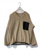 O.C.R.Lレイチョウルイラボ）の古着「プルオーバー ブルゾン フリース トップス　Z15W-03」｜ベージュ