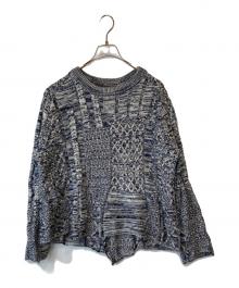 bukht（ブフト）の古着「ラミーインディゴ染めニット」｜ネイビー