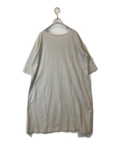 45R（フォーティファイブ・アール）45R (フォーティファイブ・アール) コットンカットソーワンピース ベージュの古着・服飾アイテム