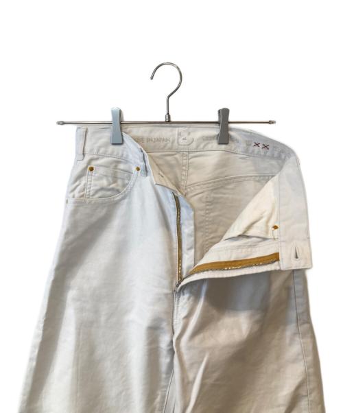 45R（フォーティファイブ・アール）45R (フォーティファイブ・アール) おこめホワイトデニムのフロントリバー ホワイト サイズ:FREEの古着・服飾アイテム