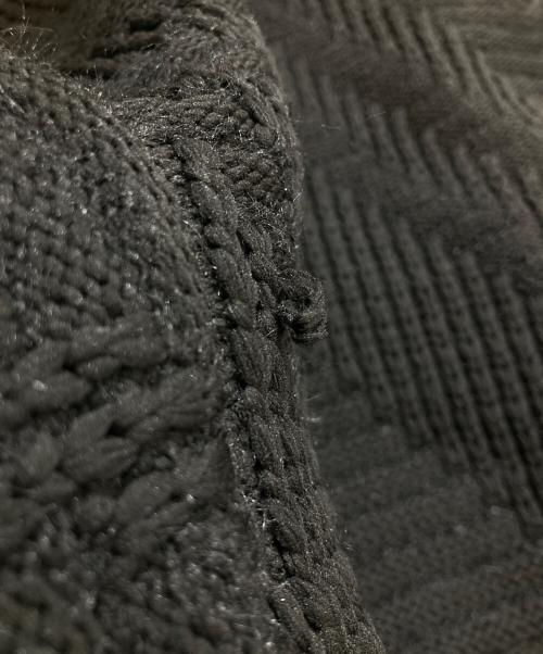 Adam et Rope（アダム エ ロペ）Adam et Rope (アダム エ ロペ) MIXストライプランタンスリーブカーディガン GAK-53570 ブラック サイズ:FREEの古着・服飾アイテム