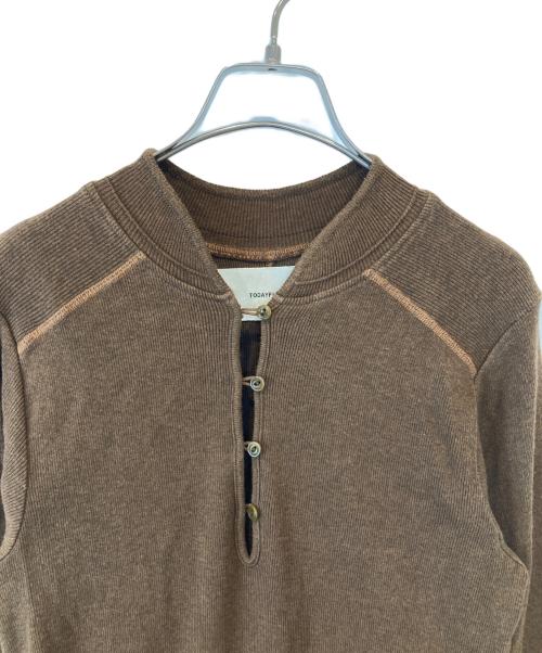 TODAYFUL（トゥデイフル）TODAYFUL (トゥデイフル) スタンドカラ―リブワンピース 12020315 ブラウン サイズ:36の古着・服飾アイテム