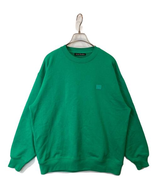 Acne studios（アクネ ストゥディオズ）Acne studios (アクネ ストゥディオス) フェイスパッチスウェット　FA-UX-SWEA000010 グリーン サイズ: XXSの古着・服飾アイテム