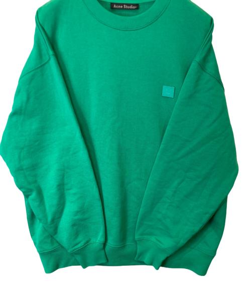 Acne studios（アクネ ストゥディオズ）Acne studios (アクネ ストゥディオス) フェイスパッチスウェット　FA-UX-SWEA000010 グリーン サイズ: XXSの古着・服飾アイテム
