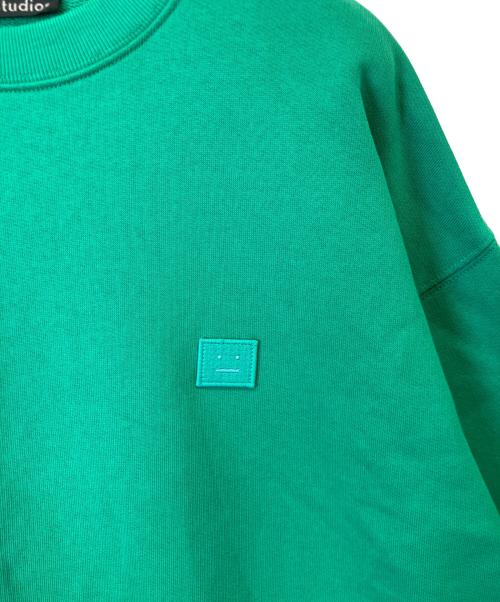 Acne studios（アクネ ストゥディオズ）Acne studios (アクネ ストゥディオス) フェイスパッチスウェット　FA-UX-SWEA000010 グリーン サイズ: XXSの古着・服飾アイテム
