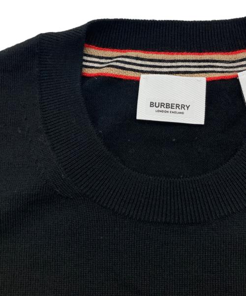 BURBERRY（バーバリー）BURBERRY (バーバリー) TB LOGO CREWNECK KNIT 8018666 ニット ブラック サイズ:XLの古着・服飾アイテム