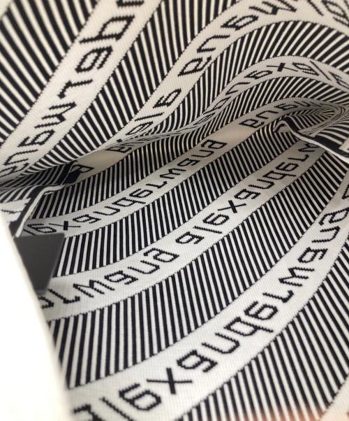 ALEXANDER WANG（アレキサンダー・ワン）ALEXANDER WANG (アレキサンダーワン) Knit Shopper Bag ホワイト×ブラックの古着・服飾アイテム