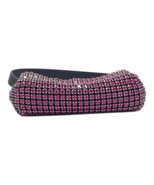 ALEXANDER WANG（アレキサンダー・ワン）ALEXANDER WANG (アレキサンダーワン) HEIRESS ラインストーン メッシュ ポーチ ピンクの古着・服飾アイテム