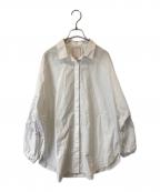 BEARDSLEYビアズリー）の古着「袖レース切替シャツ　BEZ1022104A0005」｜ホワイト
