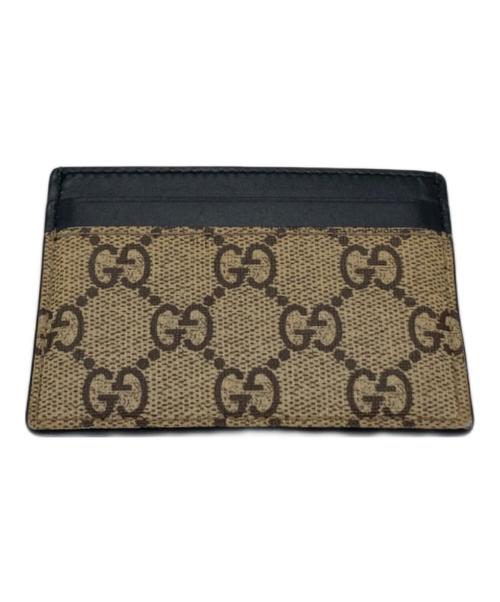 GUCCI（グッチ）GUCCI (グッチ) キングスネークプリント GGスプリーム カードケース 451277 496085 ブラウンの古着・服飾アイテム