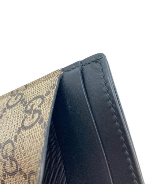 GUCCI（グッチ）GUCCI (グッチ) キングスネークプリント GGスプリーム カードケース 451277 496085 ブラウンの古着・服飾アイテム
