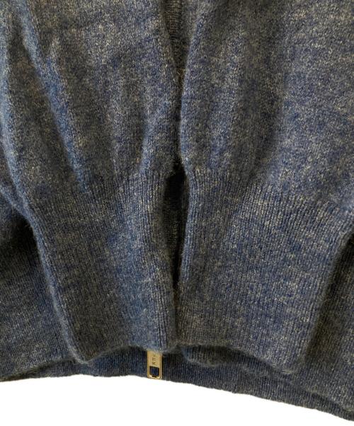 GRABRE（グラブレ）GRABRE (グラブレ) 最高級カシミヤ100%ジップアップ M732005 ブルー サイズ:Mの古着・服飾アイテム