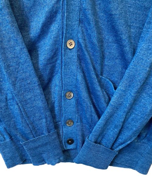 TOMORROW LAND tricot（トゥモローランド トリコ）TOMORROW LAND tricot (トゥモローランド トリコ) ティントリネン Vネックカーディガン ブルー サイズ:Mの古着・服飾アイテム
