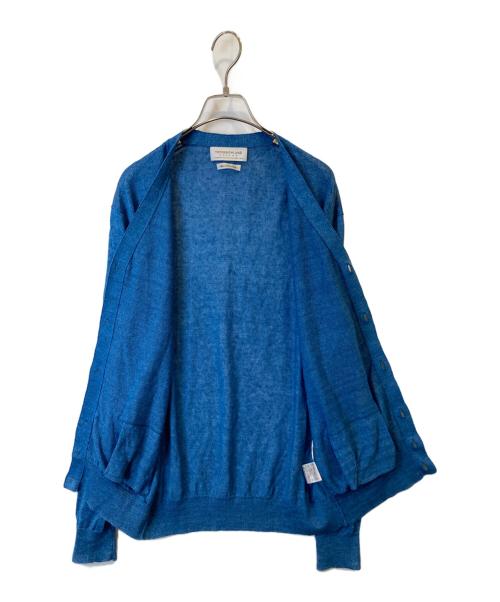 TOMORROW LAND tricot（トゥモローランド トリコ）TOMORROW LAND tricot (トゥモローランド トリコ) ティントリネン Vネックカーディガン ブルー サイズ:Mの古着・服飾アイテム