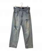 LEVI'Sリーバイス）の古着「SILVERTAB LOOSE DESTRUCTED  デニムパンツ　A3421-0005」｜インディゴ