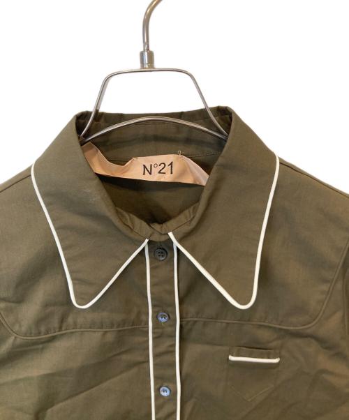 N°21（ヌメロヴェントゥーノ）N°21 (ヌメロヴェントゥーロ) シャツ ブラウン サイズ:Mの古着・服飾アイテム