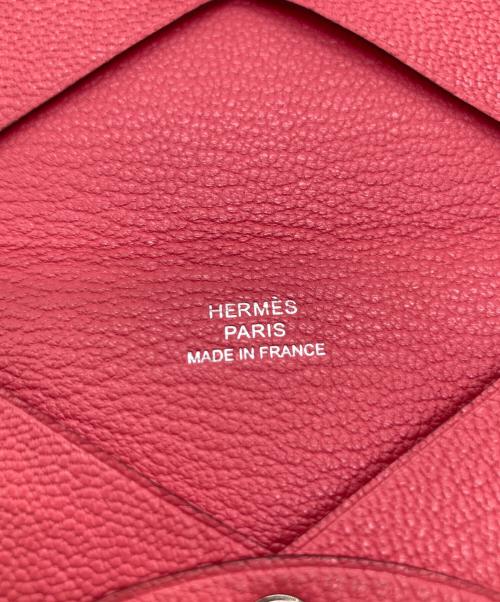 HERMES（エルメス）HERMES (エルメス) カルヴィ  カードケース A AA 008 ZA ピンクの古着・服飾アイテム