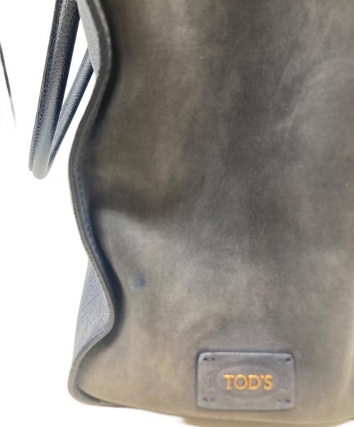 TOD'S（トッズ）TOD'S (トッズ) レザートートバッグ ネイビーの古着・服飾アイテム